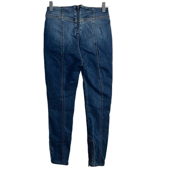 Free People CRVY Mercury Zip Jeans in Harper Blue | Women’s Size 26 - Picture 3 of 8